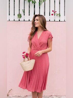 Gal Meets Glam Angelica Pleated Dress